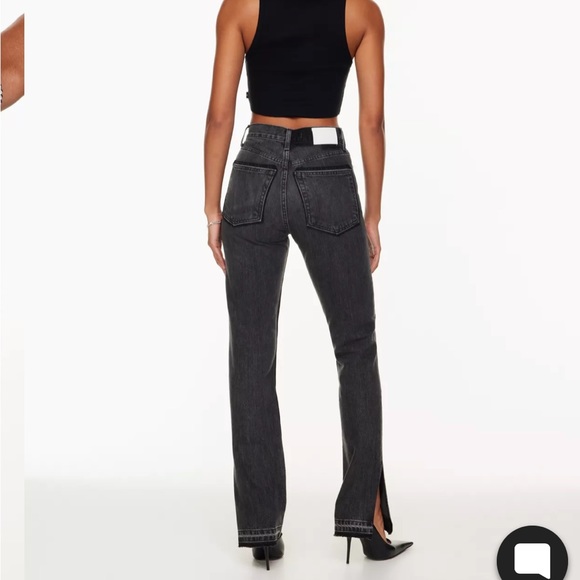 Selling 
EB Denim — Unraveled Two Jean ; High-rise split hem jeans size 26 - Picture 3 of 3